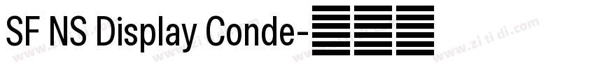 SF NS Display Conde字体转换